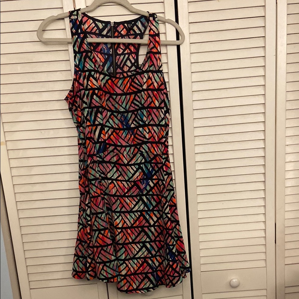 BeBop Multicolor Abstract Pattern Dress